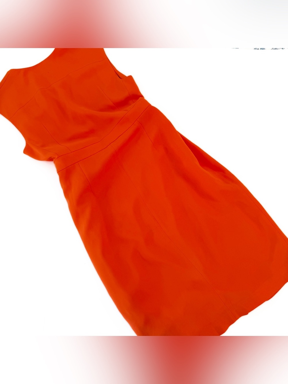 L.K. Bennett Dress Womens US 8 Orange Wrap Midi Classic - Picture 8 of 8